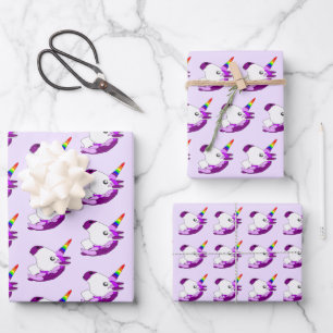 Einhorn-Design Geschenkpapier Set