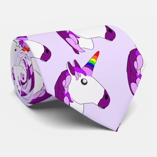 Einhorn-Design Krawatte (Gerollt)
