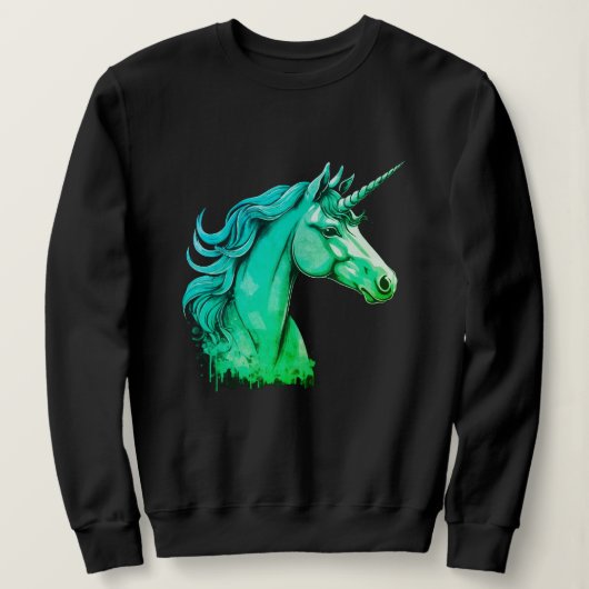 Einhorn Design – Langarmshirt für Damen Sweatshirt (Design vorne)