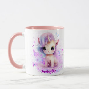 Einhorn-Design mit individuellem Namen Tasse