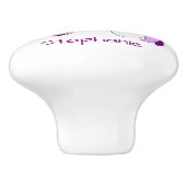 Einhorn-Design personalisiert Keramikknauf (Seitenansicht)