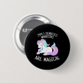 Einhorn-Diabetes-Krieger-Geschenk Button (Vorne & Hinten)