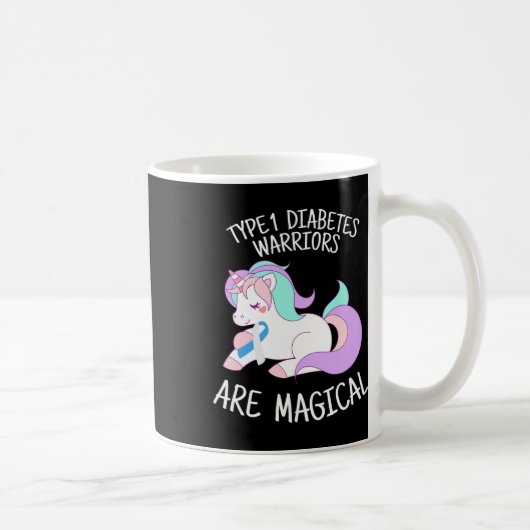 Einhorn-Diabetes-Krieger-Geschenk Kaffeetasse (Rechts)