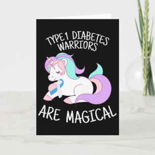 Einhorn-Diabetes-Krieger-Geschenk Karte