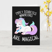 Einhorn-Diabetes-Krieger-Geschenk Karte (Gelbe Blume)