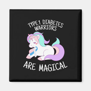 Einhorn-Diabetes-Krieger-Geschenk Magnet