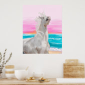 Einhorn Digital Oil Painting Poster (Küche)