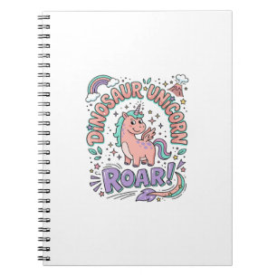 Einhorn Dinosaurier Einhorn Brüllen Retro Style T- Notizblock