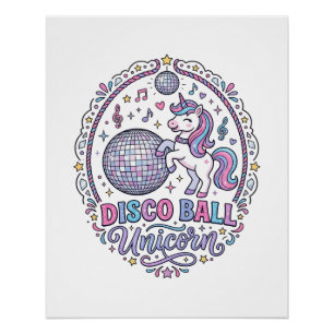 Einhorn Disco Ball Einhorn Spielerei Druck auf Anf
