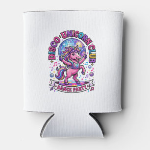 Einhorn Disco Einhorn Club Werbe-Shirt Grafik Dosenkühler