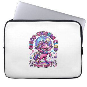 Einhorn Disco Einhorn Club Werbe Shirt Graphi Laptopschutzhülle