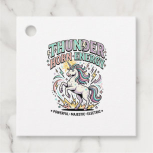 Einhorn-Donnerhorn-Energie-Retro-Stil-Produkt Gr Geschenkanhänger