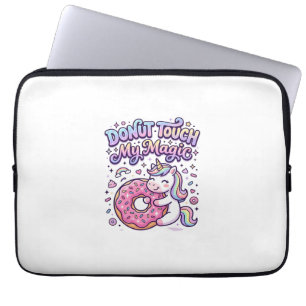 Einhorn Donut Berühre Mein Magisches Geschenk Idee Laptopschutzhülle