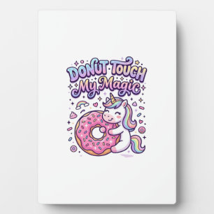 Einhorn Donut Berühre Mein Magisches Geschenkidee Fotoplatte