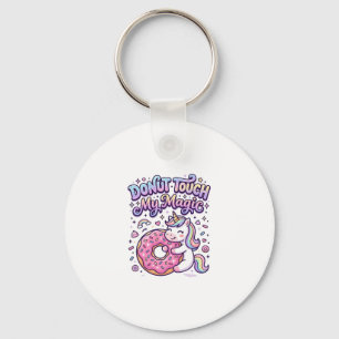 Einhorn Donut Berühre Mein Magisches Geschenkidee  Schlüsselanhänger