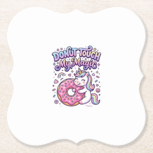 Einhorn Donut Berühre Mein Magisches Geschenkidee Untersetzer