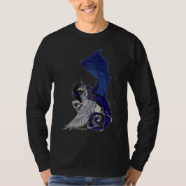 Einhorn-Drache blaues weißes Pegacorn Pferdepony T-Shirt