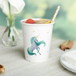 Einhorn & Drache Papiertasse – Fantasy-Party Pappbecher