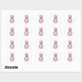 Einhorn-Duftstickers Runder Aufkleber (Blatt)