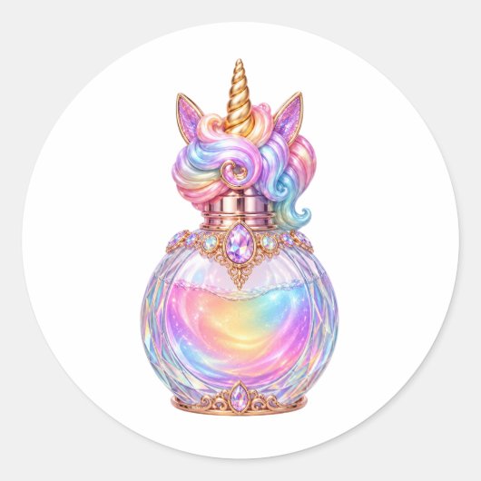 Einhorn-Duftstickers Runder Aufkleber (Vorderseite)