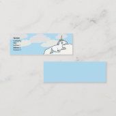 Einhorn - dünn mini visitenkarte (Vorne/Hinten)