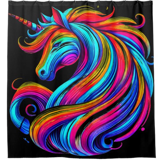 Einhorn Duschvorhang (Vorderseite)