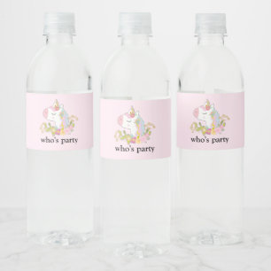 Einhorn, Einhorn, magisch, Fantasie Wasserflaschenetikett