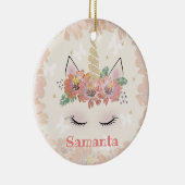 Einhorn, Einhorn, personalisiert Keramik Ornament (Rechts)