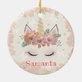 Einhorn, Einhorn, personalisiert Keramik Ornament (Hinten)