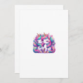 Einhorn Einladung (Vorne/Hinten)