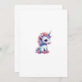 Einhorn Einladung (Vorne/Hinten)