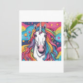 Einhorn Einladung (Stehend Vorderseite)