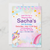 Einhorn Einladung (Vorderseite)