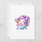 Einhorn Einladung (Vorderseite)