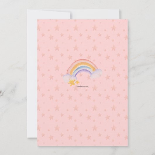 Einhorn-Einladung Einladung (Rückseite)