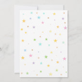 Einhorn-Einladung | REGENBOGEN-GOLD Einladung (Rückseite)