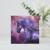 Einhorn-Einladungen Einladung (Stehend Vorderseite)