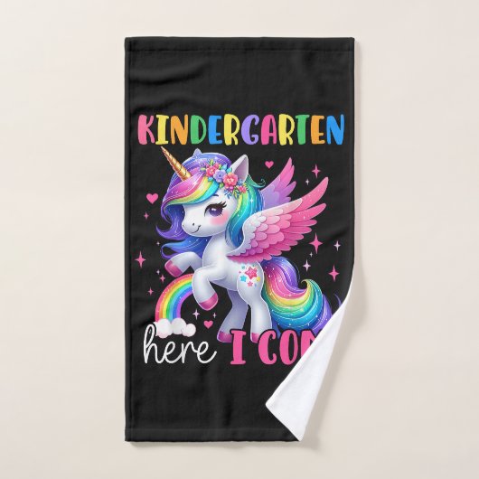 Einhorn Einschulung Kindergarten Handtuch (Handtuch)