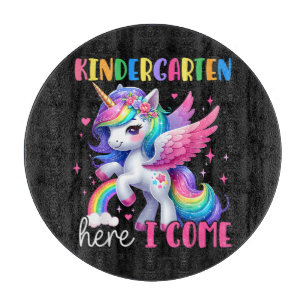 Einhorn Einschulung Kindergarten Schneidebrett