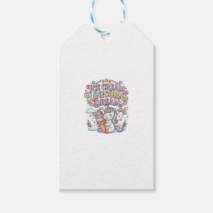 Einhorn-Eiscreme-Einhorn-Traum Lustige Typografie  Geschenkanhänger