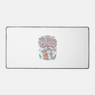Einhorn-Eiscreme-Einhorn-Traum Lustige Typografie Schreibtischunterlage