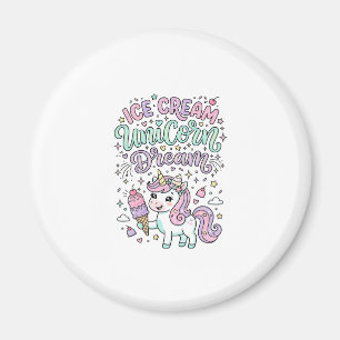Einhorn Eiscreme Einhorn Traum Süße Pastell Produk Magnet