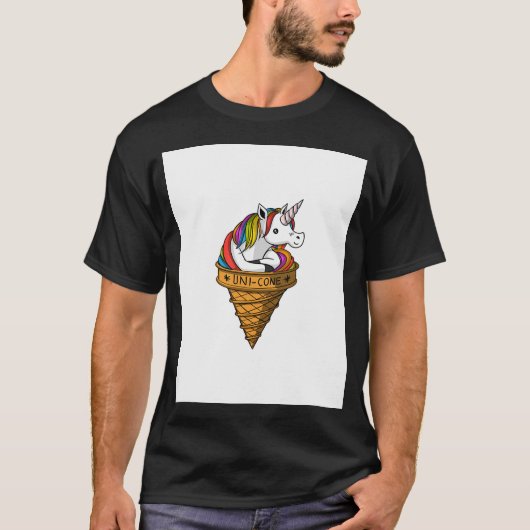 Einhorn-Eiscreme T-Shirt (Vorderseite)