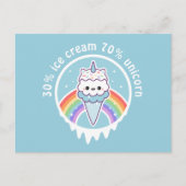 Einhorn-Eistüte Postkarte (Vorderseite)