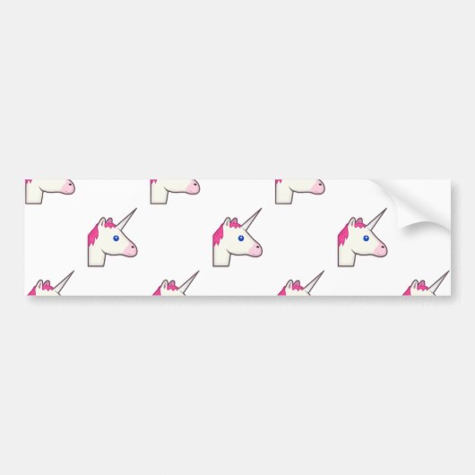 Einhorn Emoji Autoaufkleber (Vorne)