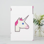 Einhorn Emoji Briefpapier (Stehend Vorderseite)