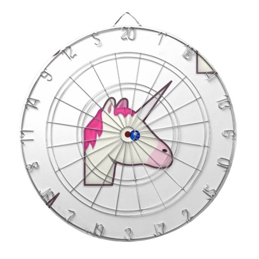 Einhorn Emoji Dartscheibe (vorne)