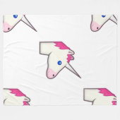 Einhorn-Emoji-Decke Fleecedecke (Vorderseite (Horizontal))