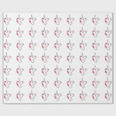 Einhorn Emoji Geschenkpapier (Flach)