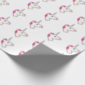 Einhorn Emoji Geschenkpapier (Ecke)